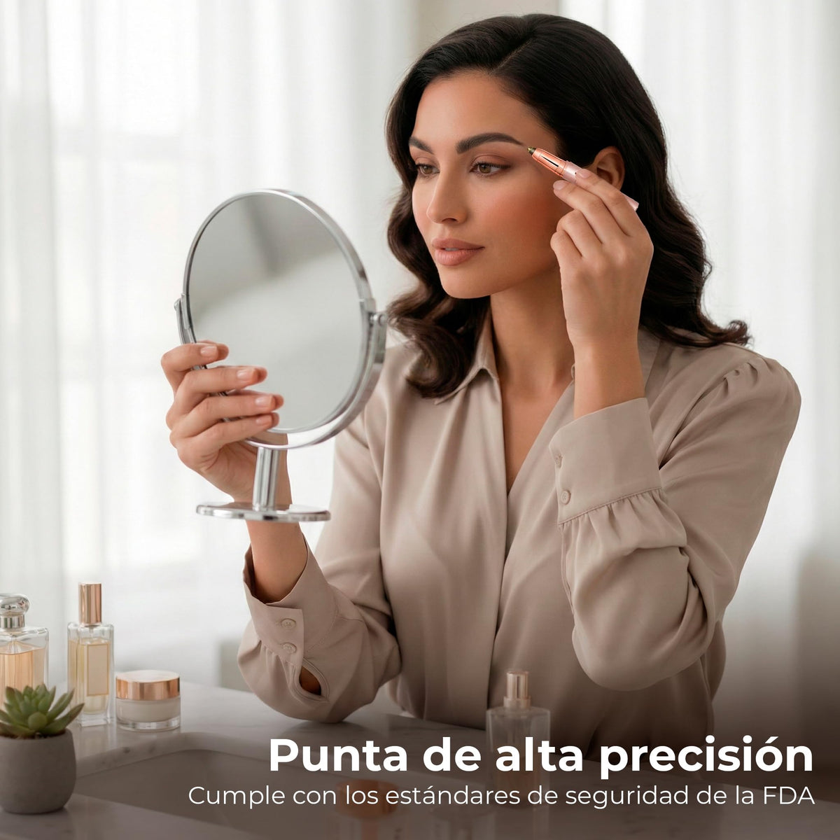 CLEOSKIN® Perfilador de Cejas Eléctrico Recargable – Depiladora Facial de Alta Precisión para Mujer y Hombre – Sin Dolor, Sin Tirones y Sin Irritación – Kit de Depilación Portátil para Cejas, Nariz y Bigote