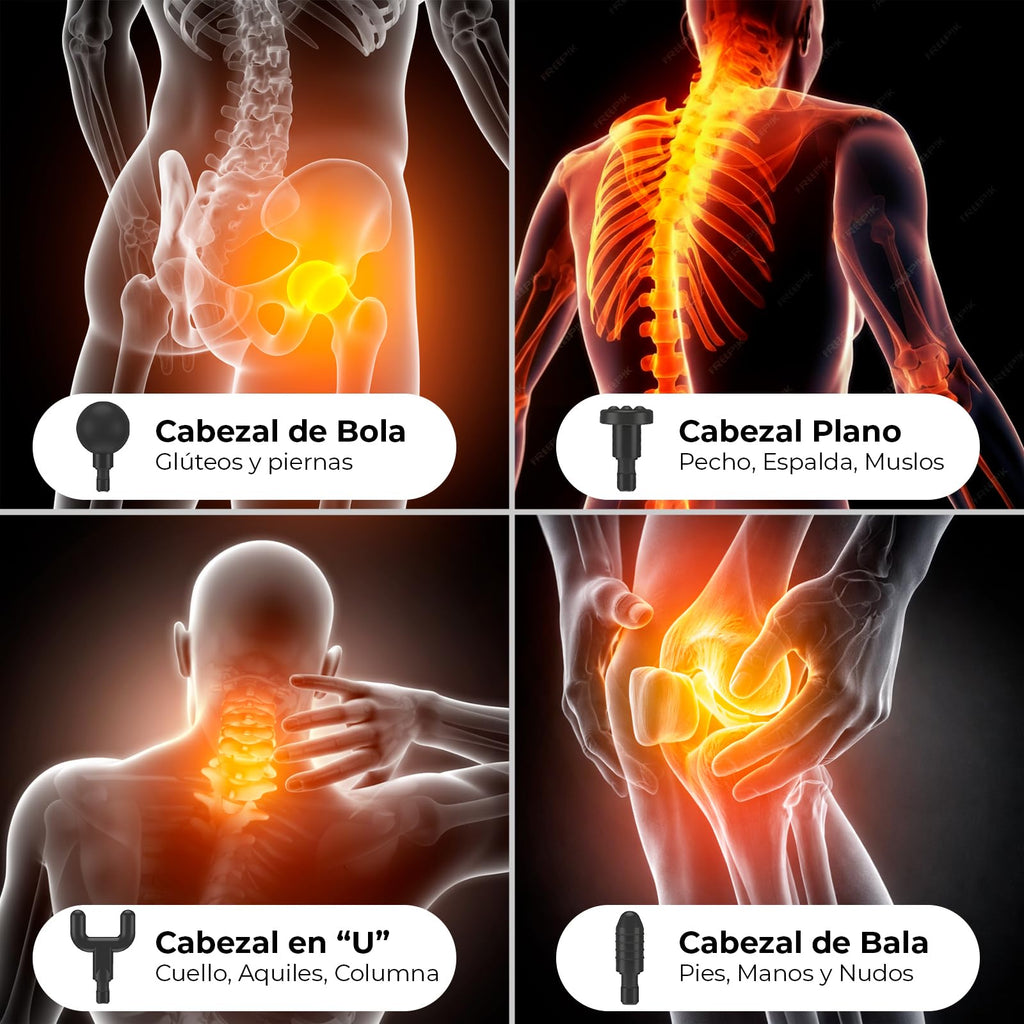 CLEOSKIN Masajeador Muscular Percusivo de Tejido Profundo - Dispositivo Corporal Turbo Relief con Chip IA para Recuperación Deportiva y Alivio de Dolor