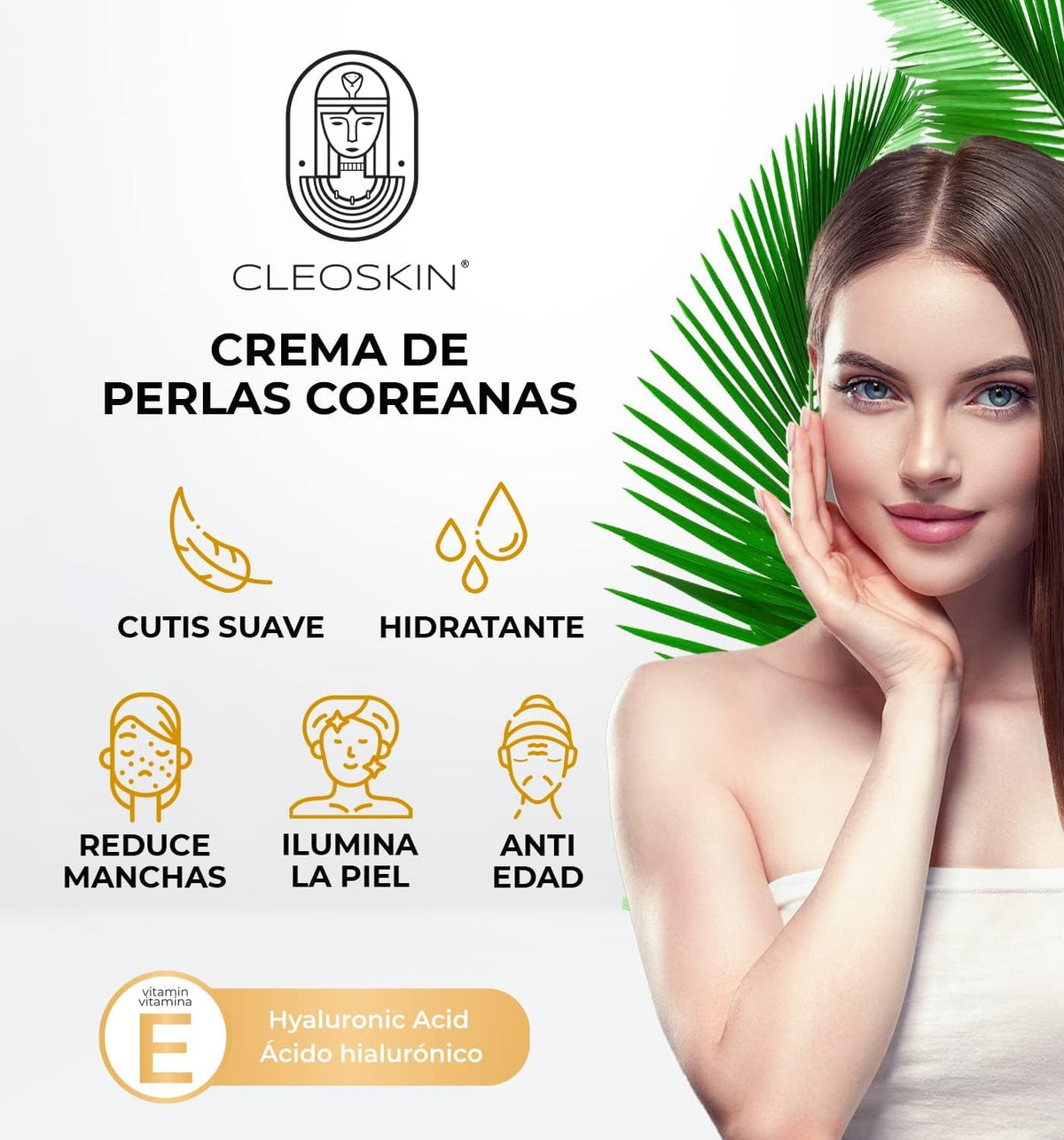 CLEOSKIN Crema contorno de ojos de Perlas Coreanas, elimina ojeras, iguala el tono de la piel, reafirmante, hidratante, skincare coreano, Belleza (Crema de perlas Coreanas, 25g)