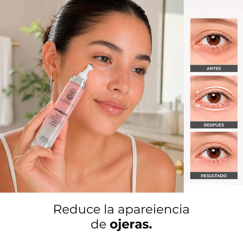 CLEOSKIN Crema para Contorno de Ojos con 3% Retinol y 5% Cafeína (15ml) – Tratamiento Reafirmante para Ojeras, Bolsas y Patas de Gallo con Aplicador Roll-on Metálico