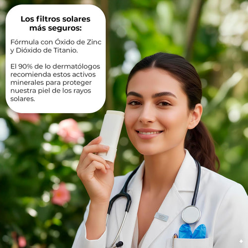 CLEOSKIN Bloqueador Solar en Barra FPS 50+ | Protección UVA/UVB | Con Vitamina C y Ácido Hialurónico | 20g | Facial y Corporal | Textura Invisible y No Grasa