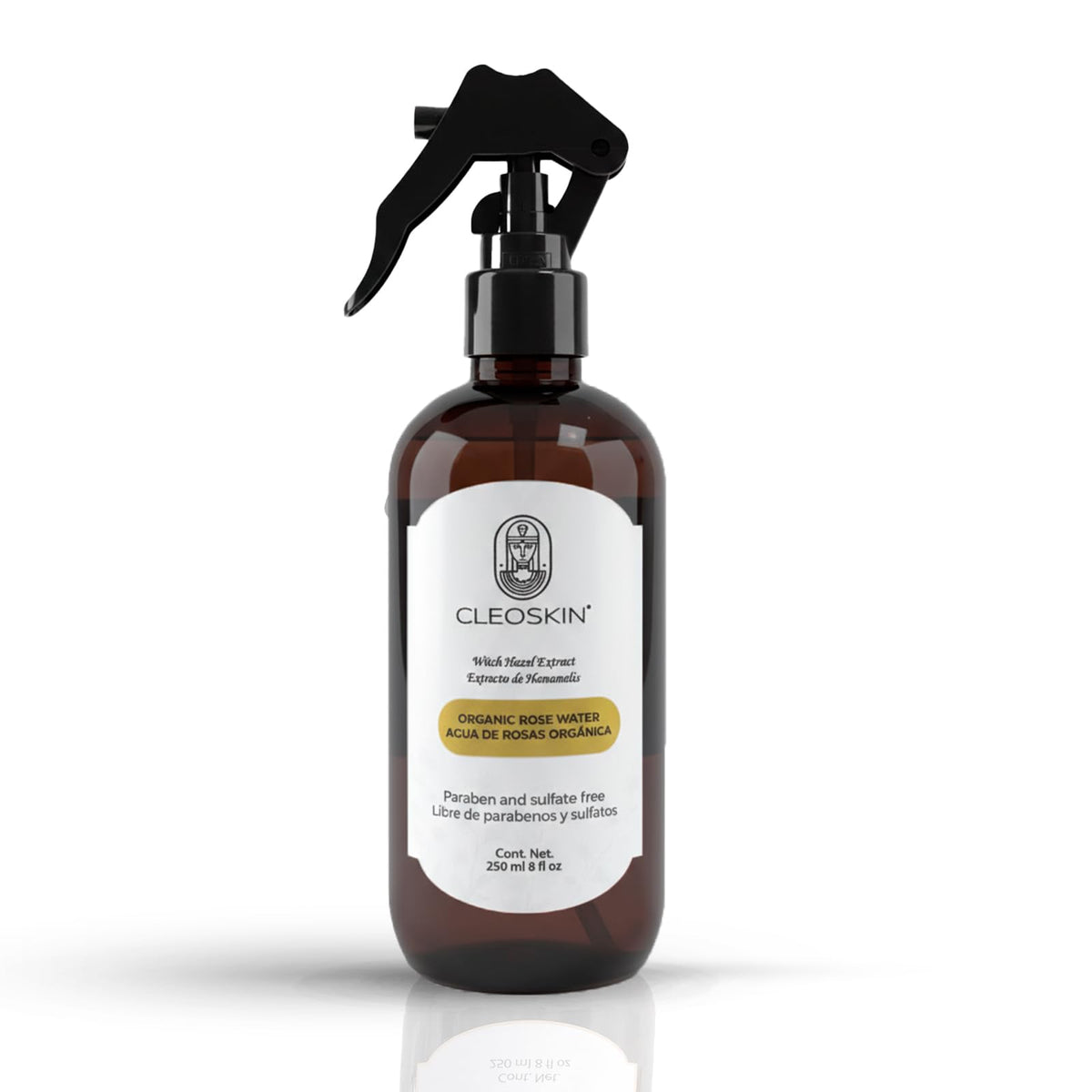 CLEOSKIN Tónico Facial de Agua de Rosas con Hamamelis | Toner Facial Equilibrante y Calmante | Refresca, Hidrata y Balancea la Piel | Sin Parabenos ni Sulfatos | 250 ml