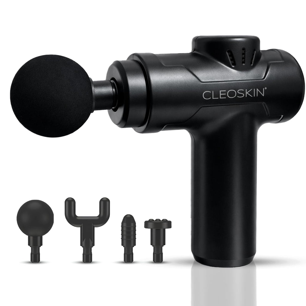 CLEOSKIN Masajeador Muscular Percusivo de Tejido Profundo - Dispositivo Corporal Turbo Relief con Chip IA para Recuperación Deportiva y Alivio de Dolor