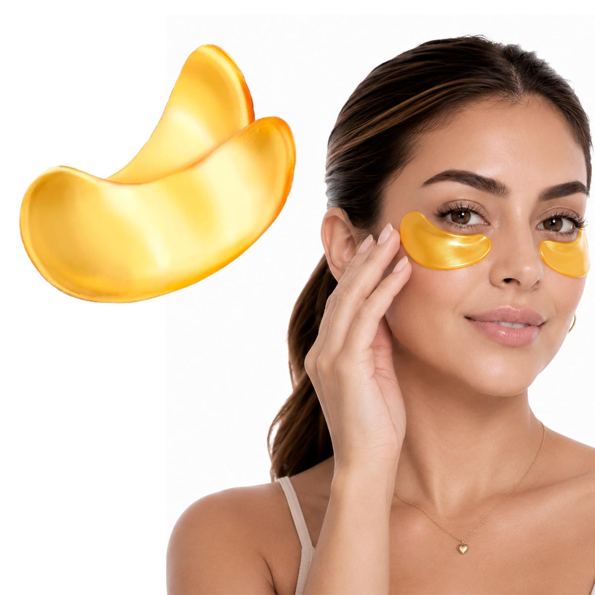 CLEOSKIN Parches de Ojos 24K Colágeno | Reduce Ojeras, Bolsas e Hinchazón | Hidratantes para Contorno de Ojos