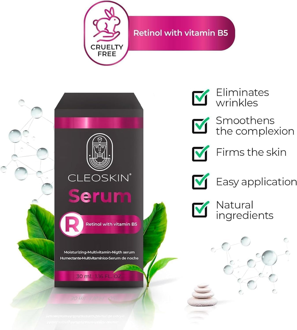 Kit CLEOSKIN Rutina Facial de Día y Noche, vitamina C y retinol