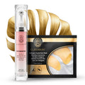 CLEOSKIN Kit Contorno de Ojos Dual: Crema Eye Booster con Retinol, Cafeína y Péptidos + 30 Pares de Parches de Hidrogel Colágeno Oro 24K – Tratamiento Completo para Ojeras, Bolsas y Líneas de Expresión.