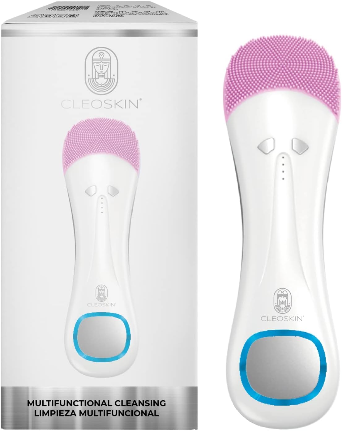 CLEOSKIN Cepillo Electrico de Limpieza Facial, ultrasónico, exfoliante de silicona Antienvejecimiento para todo tipo de pieles. Belleza premium mujer. Skincare. Cleoskin (Cepillo Limpiador Facial)